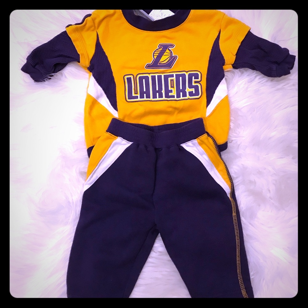 Infant lakers onesie and pants